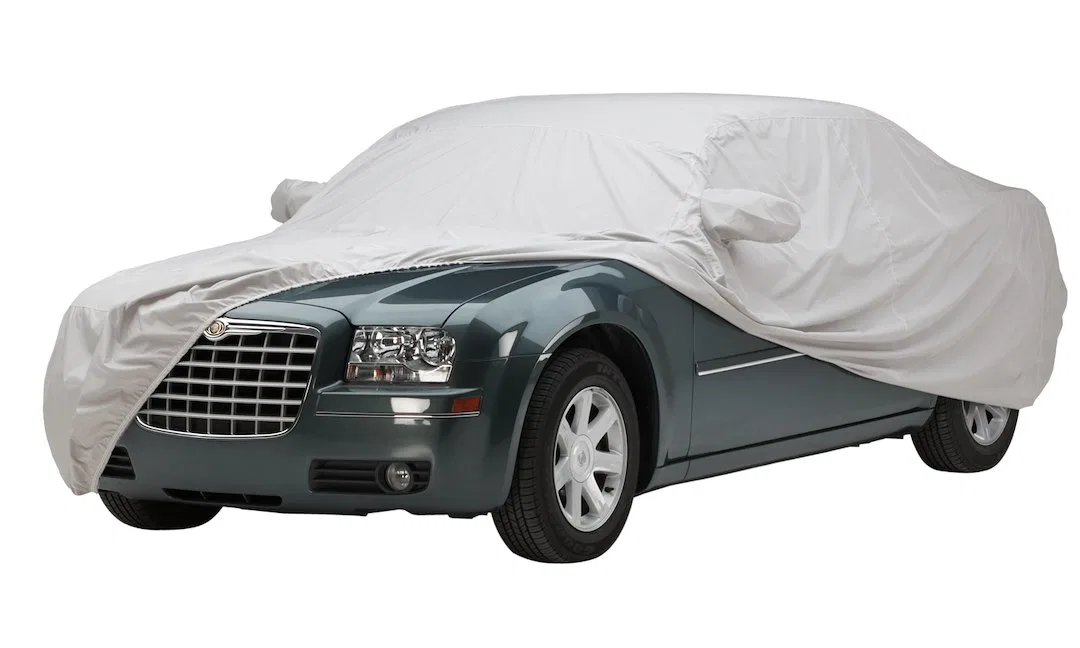 C26HG – COVERCRAFT Car Cover, All-Weather Proof Gray Solution Dyed Woven Polyester Fabric Without Mirror Pockets